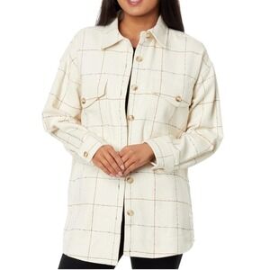 Madewell Bouclé Oversized Shirt-Jacket in Windowpane – Women's M